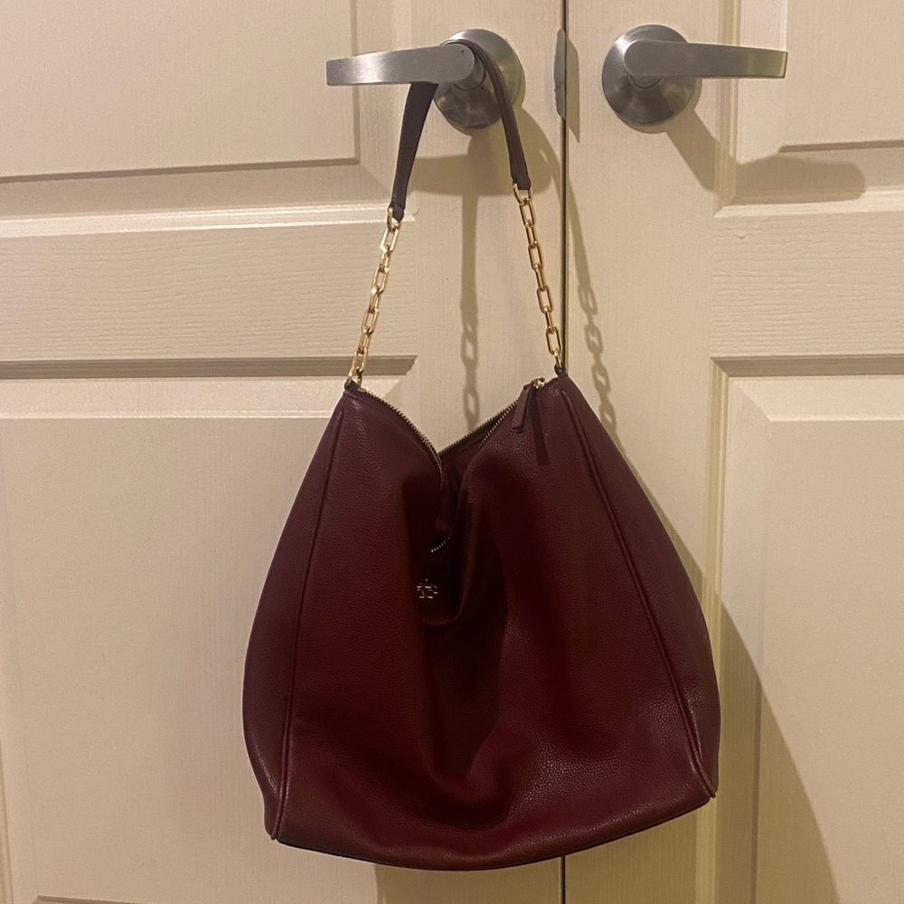 Tory Burch Deep Red Hobo Bag - Picture 1 of 3